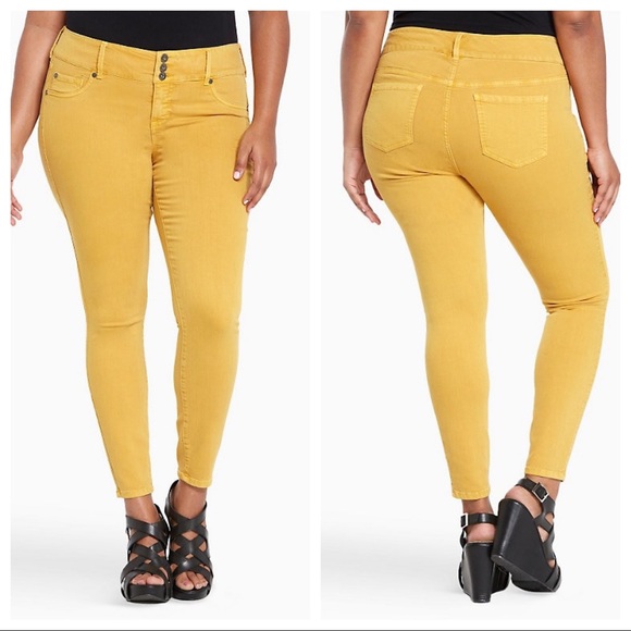 torrid Denim - Torrid Mustard Yellow Jeggings